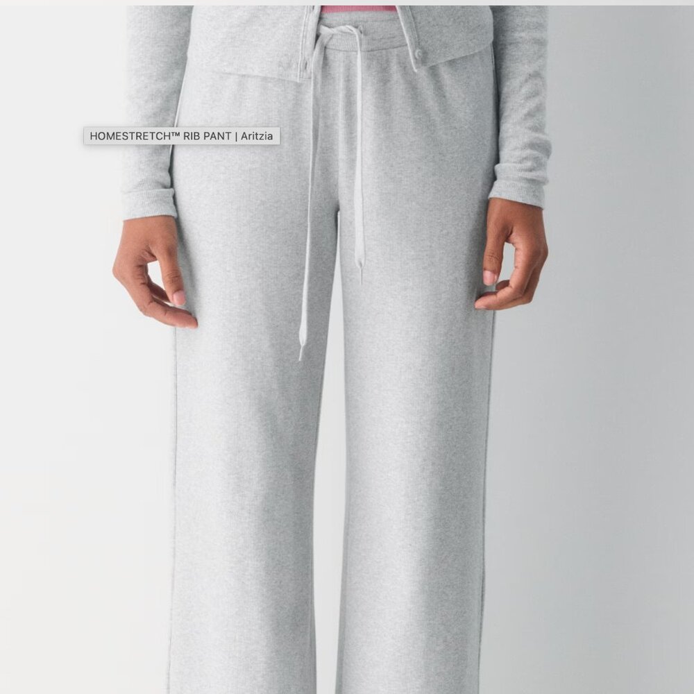 ARITZIA HomeStretch™ Rib Pant Heather Chrome Small